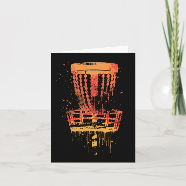 Retro Disc Golf Frolf - Vintage Frisbee Golf  Card (Front)