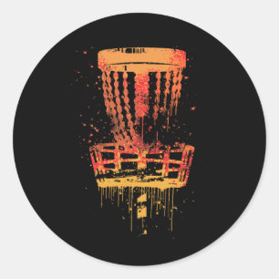 Retro Disc Golf Frolf - Vintage Frisbee Golf Classic Round Sticker