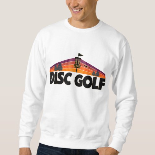 Retro Disc Golf Lovers Design Disc Golf Sport Sweatshirt