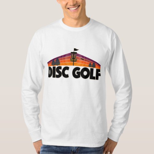 Retro Disc Golf Lovers Design Disc Golf Sport T_Shirt