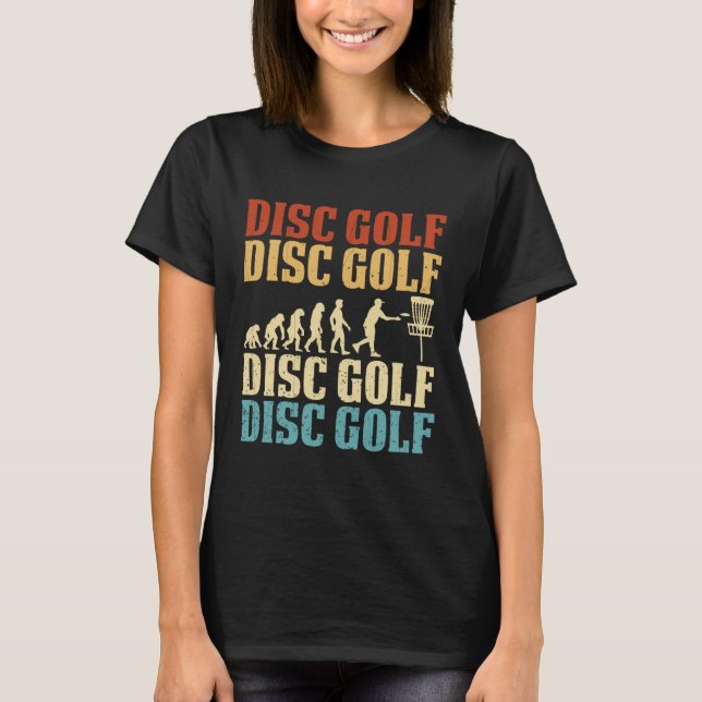 Retro Disc Golf Player Golfing Lover Golfer Sports T-Shirt (Front)