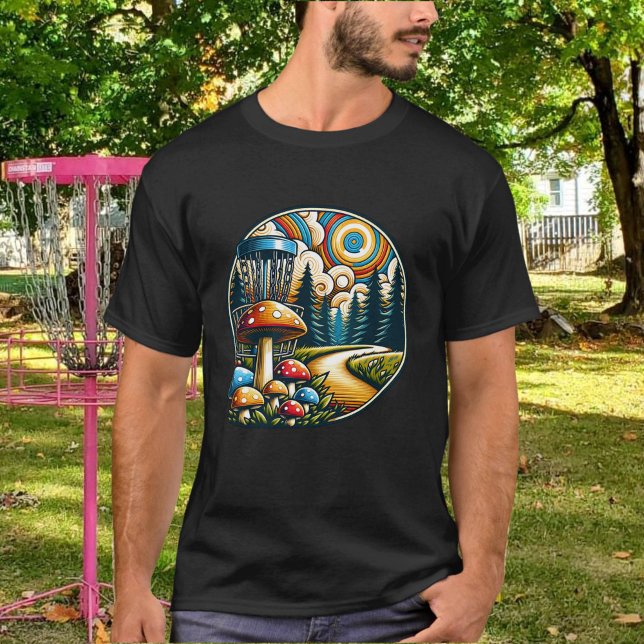 Retro Disc Golf Psychedelic Ai Art T-Shirt (Creator Uploaded)
