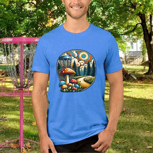 Retro Disc Golf Psychedelic Ai Art Tri-Blend Shirt (Creator Uploaded)
