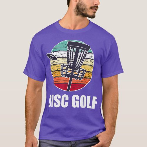 Retro DIsc Golf Sport Retro Sunset T_Shirt
