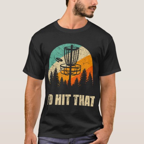 Retro Disc Golf Sport Sunset Vintage Frisbee Golf T_Shirt