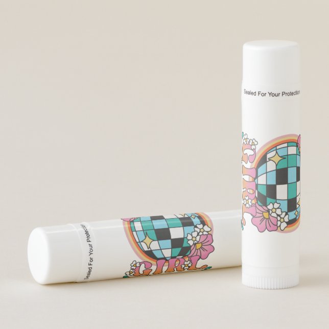 Retro Disco Bachelorette Party Theme Paper Plates Lip Balm (Front)