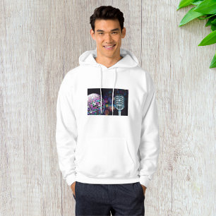 Retro Disco Ball and Vintage Microphone Hoodie
