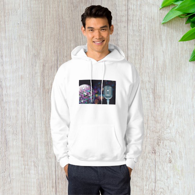 Retro Disco Ball and Vintage Microphone Hoodie (Creator Uploaded)