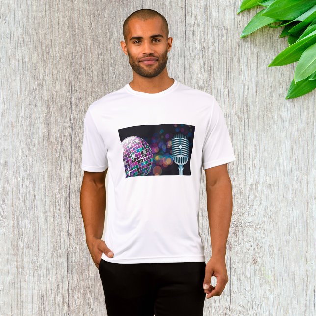 Retro Disco Ball and Vintage Microphone T-Shirt (Creator Uploaded)