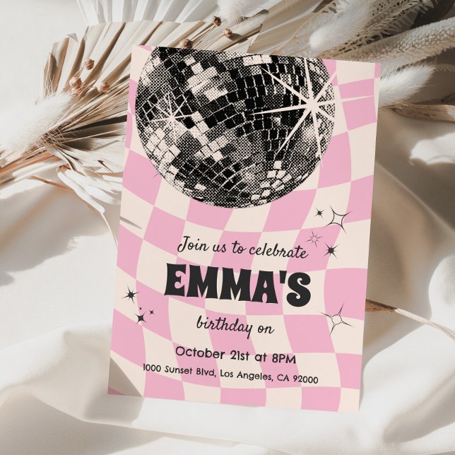 Retro Disco Ball Birthday Invite (Creator Uploaded)