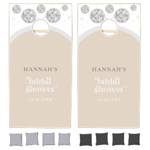 Retro Disco Ball Bridal Shower Cornhole Set