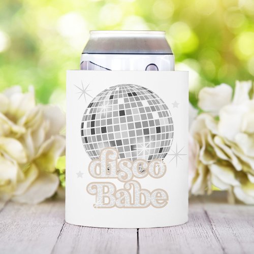 Retro Disco Ball Bridal Shower Disco Babe Can Cooler