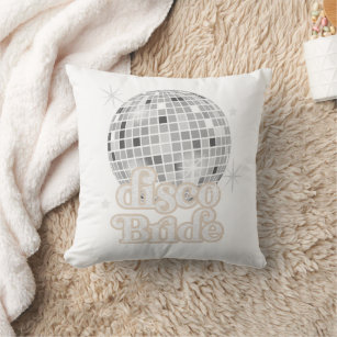 Throw Pillow disco ball with lights - retro party background 