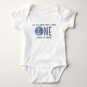 Retro Disco Ball First Birthday Party Baby Bodysuit