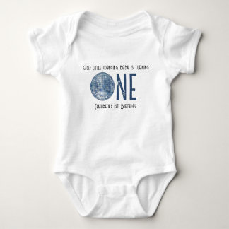 Retro Disco Ball First Birthday Party Baby Bodysuit