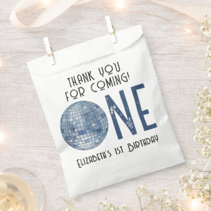 Retro Disco Ball First Birthday Party THANK YOU Favor Bag