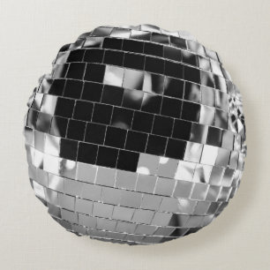 Retro Disco Ball Glam #1 #retro #wall #art Round Pillow