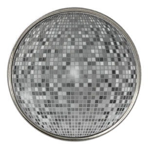 Retro Disco Ball Metallic Golf Ball Marker