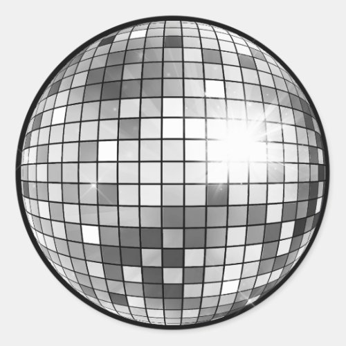 Retro Disco Ball Party Sticker