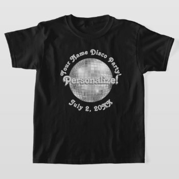 Retro Disco Ball Personalized T-shirt by trendyteeshirts at Zazzle