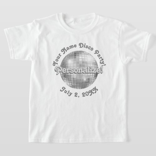Retro Disco Ball PERSONALIZED T_Shirt