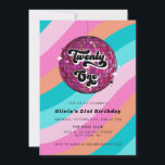 Retro Disco Ball Pink 21st Birthday Invitation<br><div class="desc">Let's Groove Tonight! Get your guests ready to boogie with this fun,  70s style collection. With whimsical color waves in varying trendy colors and retro wording,  it is sure to stand out.</div>