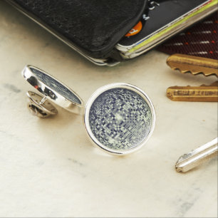 Retro Disco Ball Silver Plated Metal Lapel Pin