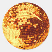Disco Ball / Mirror Ball Glitter (Gold, PNG)' Sticker
