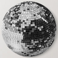 Retro disco ball sparkle glitter silver birthday