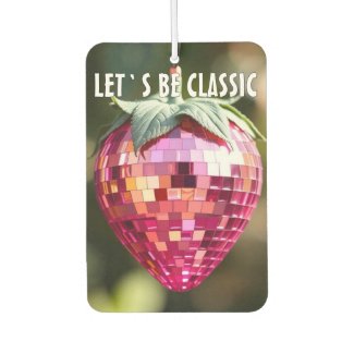 Retro Disco Ball Strawberry air freshener