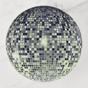 Retro Disco Ball Trinket Tray – Silver Glam