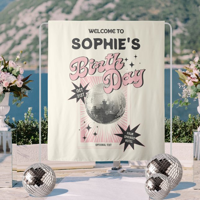 Retro Disco Birthday Backdrop (Creator Uploaded)