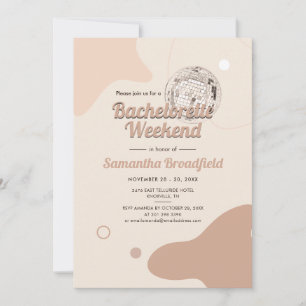 Retro Disco Cowgirl Bachelorette Weekend Invitation