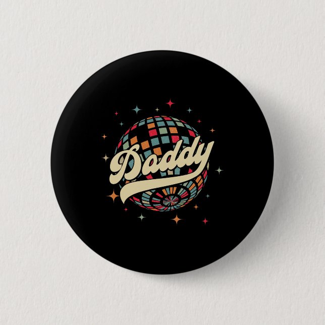 Retro Disco Daddy 60s 70s Mens Party Costume Dad F Button (Front)