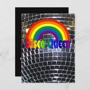 Retro Disco Dance Party 70s Party Disco Ball Invitation