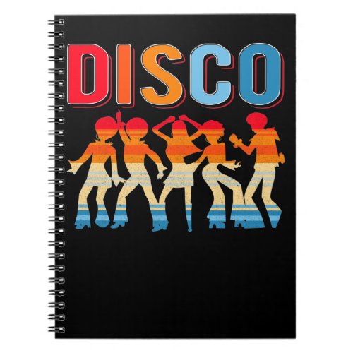 Retro Disco Dancing Girls 70s 80s African Dancer Notebook