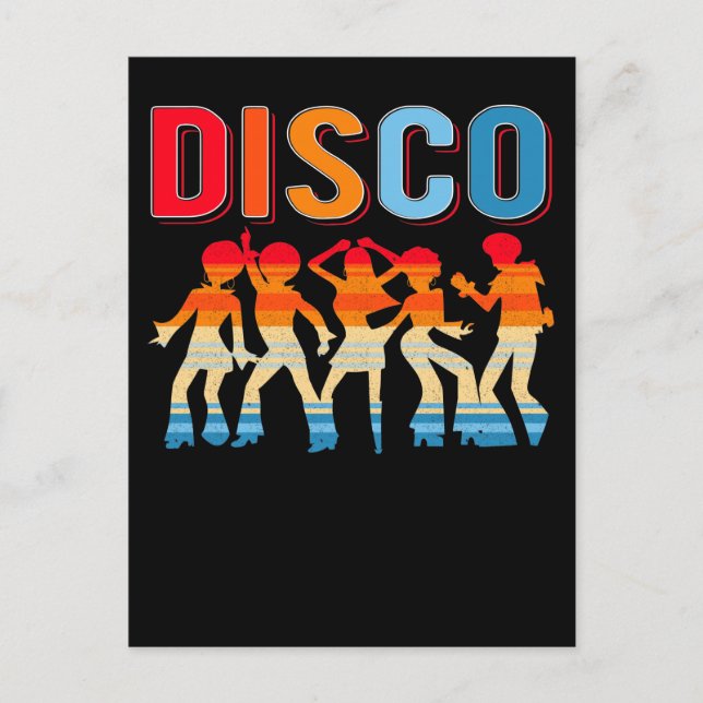 Retro Disco Dancing Girls 70s 80s African Dancer Postcard (Front)