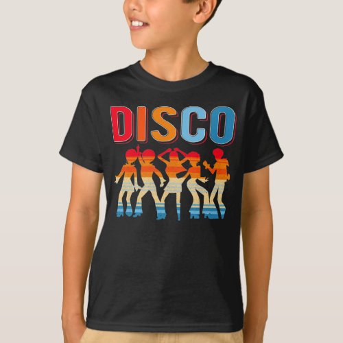Retro Disco Dancing Girls 70s 80s African Dancer T_Shirt