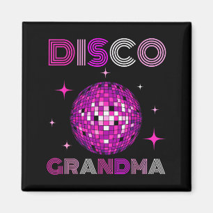 Retro Disco Grandma 70s 80s Dance Party Mirror Bal Magnet