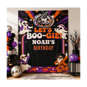 Retro Disco Halloween Birthday Party Backdrop