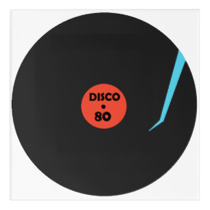 Retro Disco Music Acrylic Print Record Plate