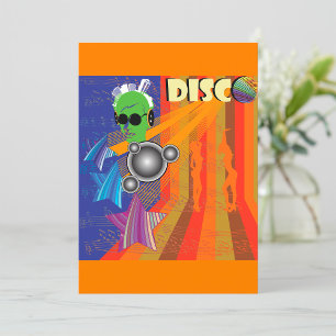 Retro Disco Party 70s Funk Art Invitation