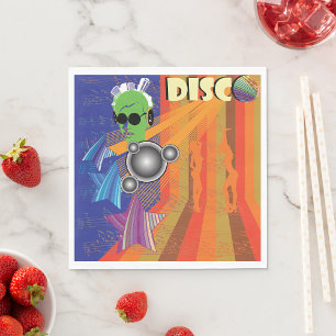 Retro Disco Party 70s Funk Art Napkins