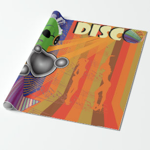 Retro Disco Party 70s Funk Art  Wrapping Paper