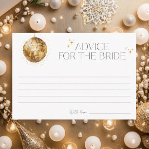 Retro Disco Party Advice For The Bride Enclosure Card