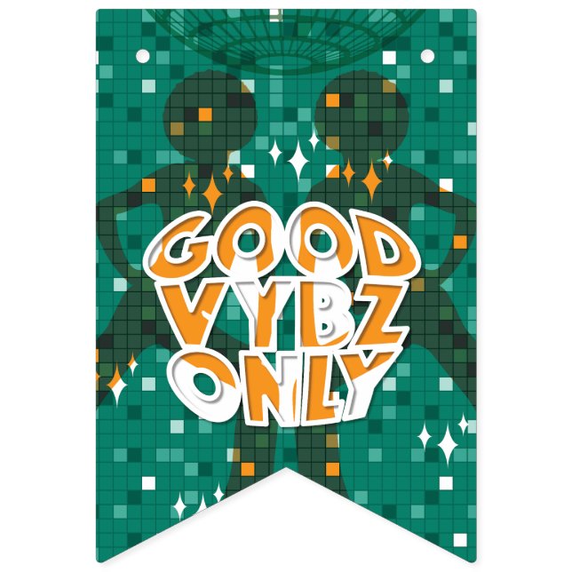 RETRO DISCO PARTY BUNTING FLAGS (First Flag)