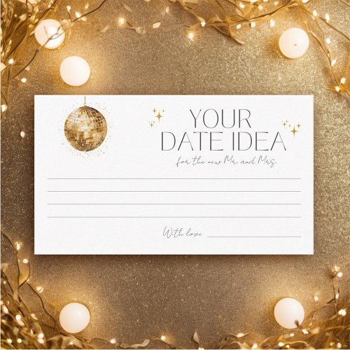 Retro Disco Party Date Night Idea Enclosure Card