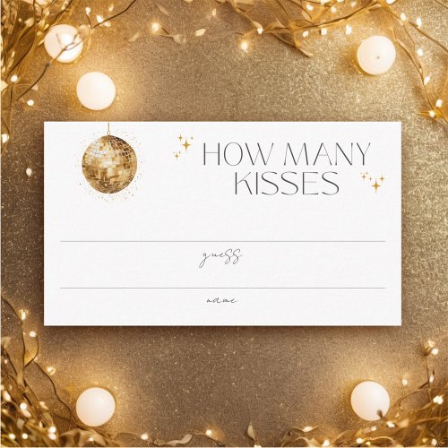 Retro Disco Party How Many Kisses Enclosure Card