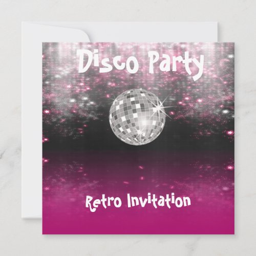 Retro Disco Party invitation