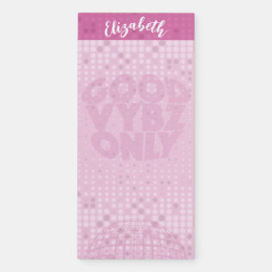RETRO DISCO PINK MAGNETIC NOTEPAD